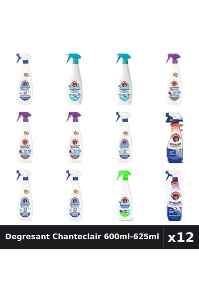 Chanteclair Set 12 Degresant Universal 600ml-625ml - Bicarbonat, Lavanda, Lăm...