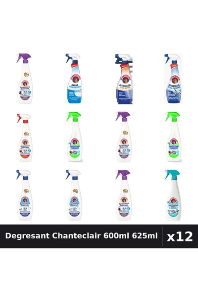 Chanteclair Set 12 Degresant Universal 600ml-625ml - 9 Arome Asortate - Curat...