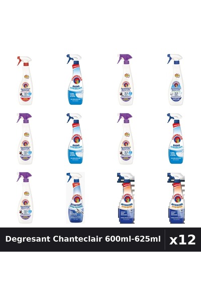 Chanteclair Set 12 Degresant Universal 600ml-625ml - 7 Arome, Anticalcar, Det...