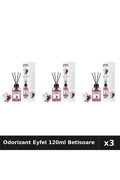 Eyfel Set 3 Odorizant Camera Betisoare 120ml - Bouquet, Parfum Intens