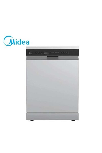 Midea غسالة أطباق WQP 14 W 5233 CS - سعة 14 مكان - 10 برامج - لون فضي