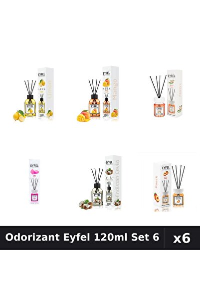 Eyfel Set 6 Odorizante Camera Betisoare - 6 Arome Asortate, 120ml Parfum