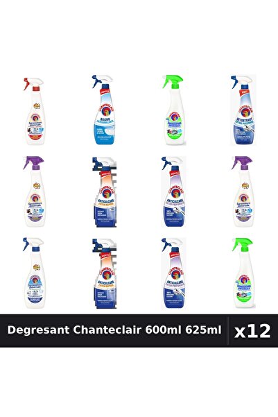 Chanteclair Set 12 Degresant Universal 600ml 625ml - 8 Arome, Anticalcar, Det...