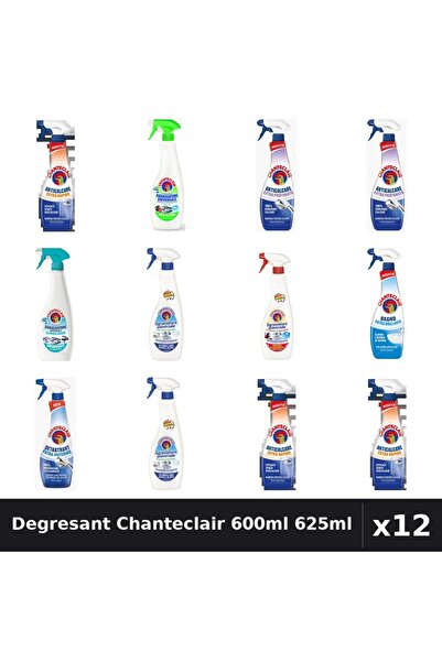 Chanteclair Set 12 Degresant Universal 600ml 625ml - 8 Arome, Anticalcar, Det...
