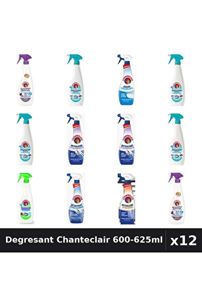 Chanteclair Set 12 Degresant Universal 600-625ml - 8 Arome, Anticalcar, Detar...