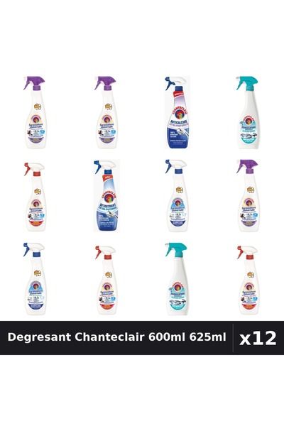 Chanteclair Set 12 Degresant Universal 600ml 625ml - 7 Arome, Anticalcar, Det...