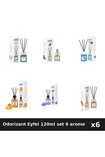 Eyfel Set 6 Odorizant Camera Betisoare 120ml - Angel, Lacramioare, Cool Water...