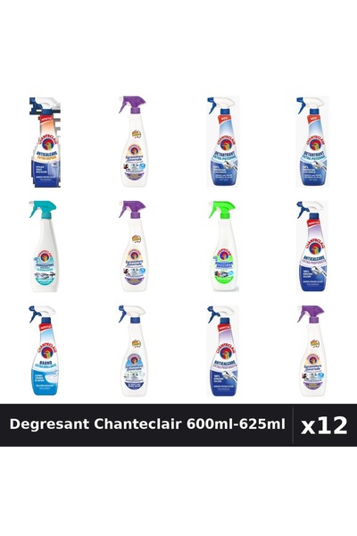 Chanteclair Set 12 Degresant Universal 600ml-625ml - 9 Arome, Anticalcar, Det...