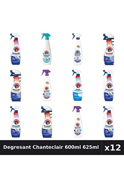 Chanteclair Set 12 Degresant Universal 600ml 625ml - 6 Arome, Anticalcar, Bic...