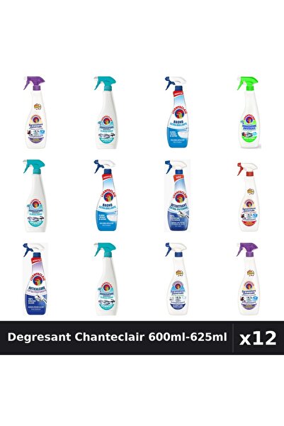 Chanteclair Set 12 Degresant Universal 600ml-625ml - 8 Arome Asortate Curatenie