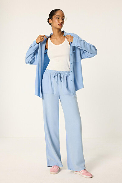 Touché Privé High Waist Washed Gabardine Pants
