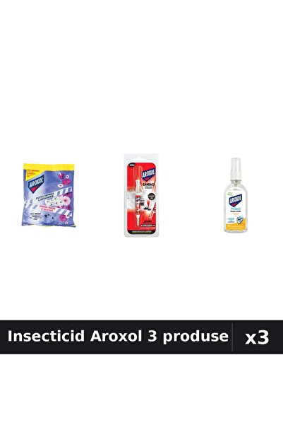 Aroxol Set 3 Insecticid - Pastile Anti-Insecte 20 buc + 5g + Loțiune Repelent...