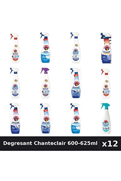 Chanteclair Set 12 Degresant Universal 600-625ml - 8 Arome, Anticalcar, Detar...