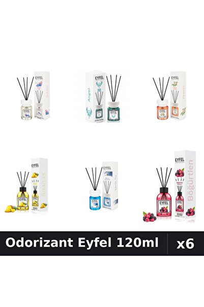 Eyfel Set 6 Odorizante Camera Betisoare - 6 Arome Asortate, 120ml Parfum Intens