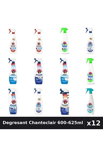 Chanteclair Set 12 Degresant Universal 600-625ml - 8 Arome Asortate Curatenie...