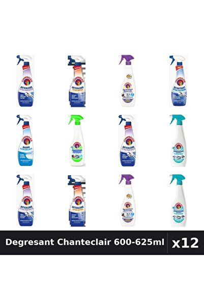 Chanteclair Set 12 Degresant Universal 600-625ml - 8 Arome, Anticalcar, Detar...