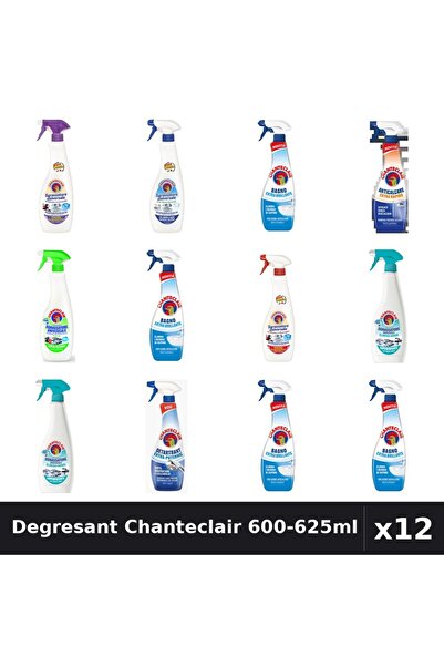 Chanteclair Set 12 Degresant Universal 600-625ml - 8 Arome, Anticalcar, Detar...