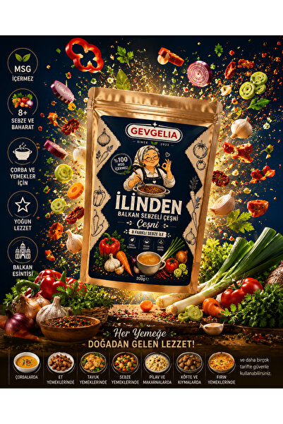 GEVGELIA ILINDEN NATUR BALKAN SEBZELİ ÇEŞNİSİ 200 GR (MSG İÇERMEZ )