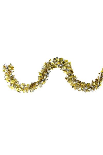 Party Zone Gold-Silver Tinsel Garland 4Cmx2Mx15Ply