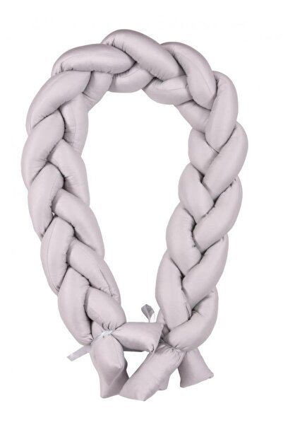 BabyMatex Protectie laterala din bumbac Bumper impletit The Braid Grey 2 m, i...