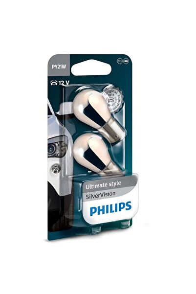 Philips Bec semnalizare PY21W-halogen, culoare cromat Soclu: BAU15s, Putere: ...