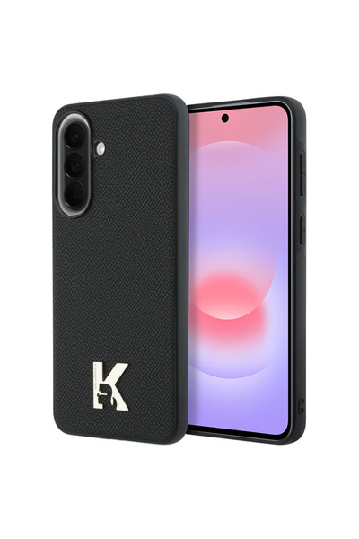 Karl Lagerfeld Case for Samsung Galaxy A37 5G, Hardcase Leather with K Head Logo
