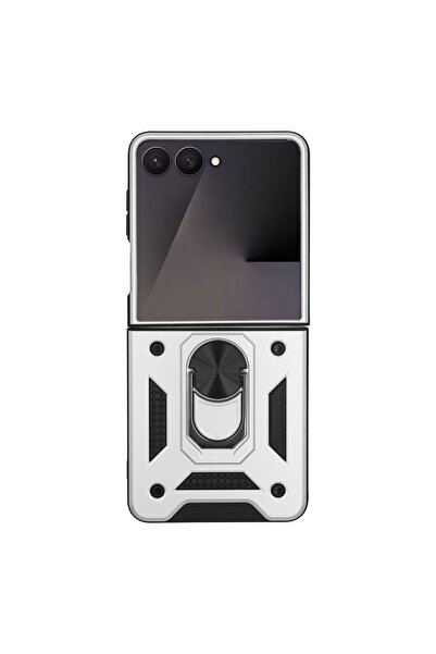 Sonique Θήκη Ring Armor CamPro για Samsung (Large Hole) Galaxy Z Flip 7 Ασημί