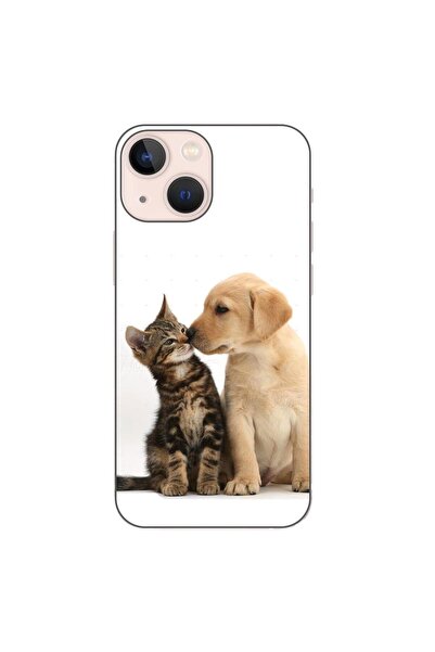 OEM Калъф, съвместим с Apple iPhone 13 Mini, силиконов гел TPU, с шарка  "Кот...