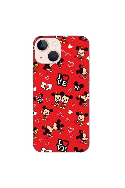 OEM Husa compatibila cu Apple iPhone 13 Mini Silicon Gel Tpu Model Mickey Lov...