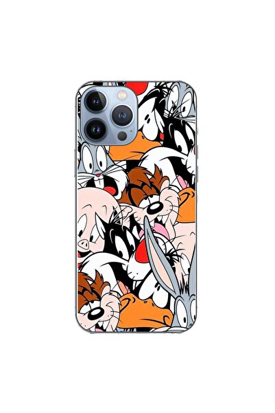OEM Husa compatibila cu Apple iPhone 13 Pro Max Silicon Gel Tpu Model Looney ...
