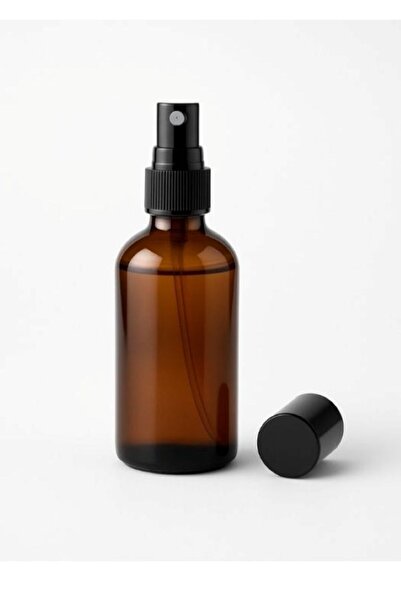 Kozpak 2 Adet 30 ml Amber Cam Şişe Siyah Sprey Başlıklı