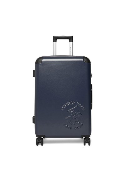 Beverly Hills Polo Club Unisex μεσαία μπλε βαλίτσα