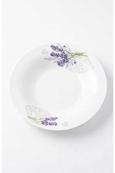 OEM Top Bottom Set of 6 Lavender White Opal Deep Plates 21.6 cm