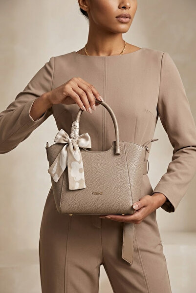 Ayakkabı Fuarı Elit Vsn3108C Women's Scarf Shoulder Bag Sand