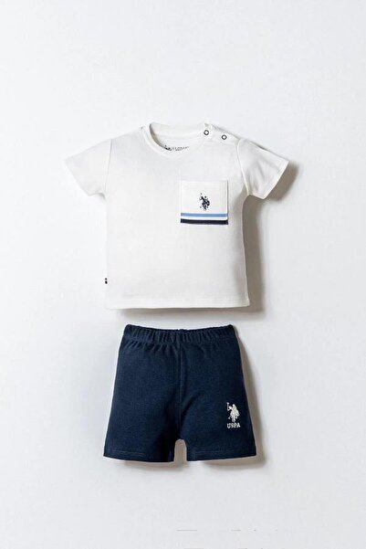 U.S. Polo Assn. Kids مجموعة طفل رضيع من قطعتين USB2867