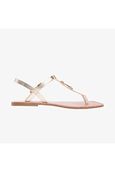 Tommy Hilfiger Leona Kadın Altın Sandalet