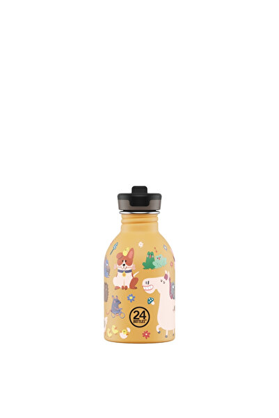 24 Bottles Kids Bottle Farm Friends Pipetli Paslanmaz Çelik Çocuk Su Matarası...