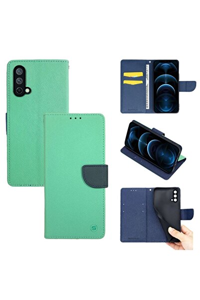 Sonique Θήκη Πορτοφόλι Trend Wallet OnePlus Nord CE 5G Βεραμάν / Σκούρο Μπλε