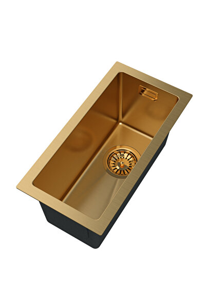 Granitan BARI Gold Stainless Steel Sink, 22x44cm, undercounter installation, ...