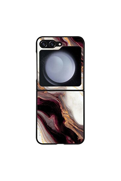 Sonique Θήκη Marble Series για Samsung Galaxy Z Flip 5 Μπορντώ
