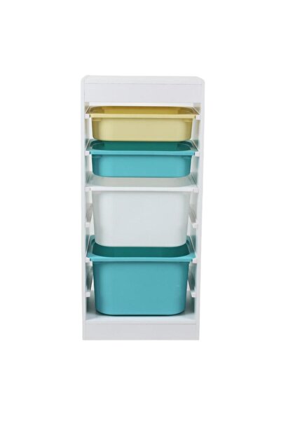U-Grow Storage shelf with 4 colorful baskets,