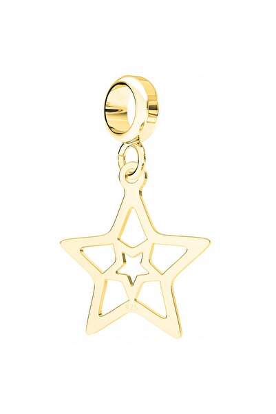 Larezo Charm, Model Lună, Zirconii, Motiv Lună, Inaltime 24mm, Culoare Auriu ...