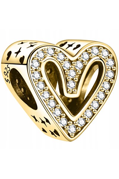 Larezo Pandantiv Tip Charm Pentru Bratari Modulare, Argint 925 Placat Cu Aur ...