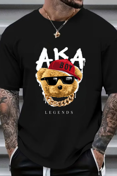 Sarah's Boutique Men's T-shirt – 100% cotton – Bear "AKA"
