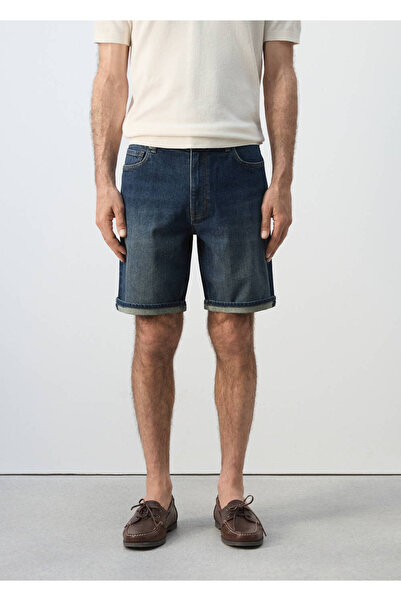 MANGO Man Slim fit kot bermuda şort