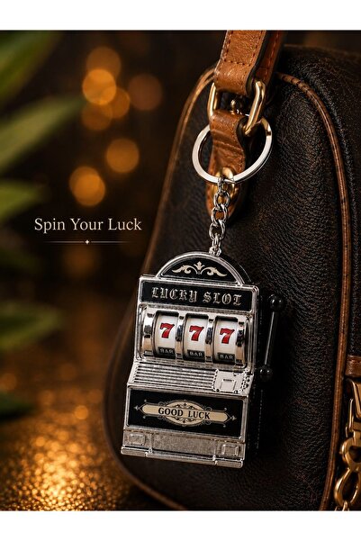 Xui Slot Machine / Fruit Machine Keychain / Try Your Luck Light Grey Color/Mi...