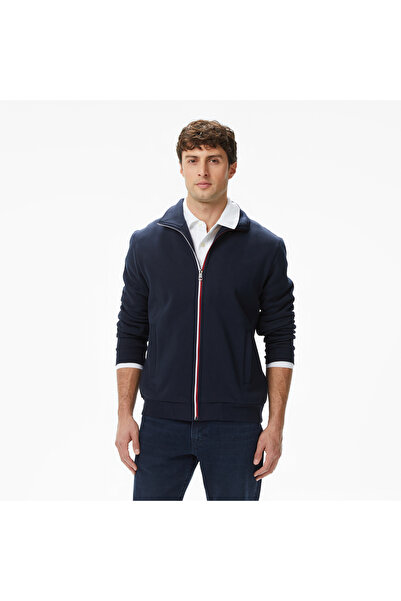 Tommy Hilfiger Global Stripe Through Erkek Mavi Sweatshirt
