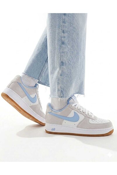 Nike Air Force 1 '07 LV8 Erkek Hakiki Deri Premium Sneaker Ayakkabı (Blue Spo...