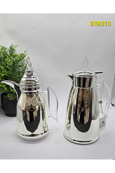 WAHJ ALMASAH Trams the Tear 1L+1L Shiny Silver with Transparent Handles