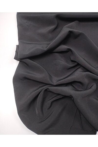 Kumaş Parça Black Crepe Aerobin Woven Fabric, Thin and Well-Structured for Dr...
